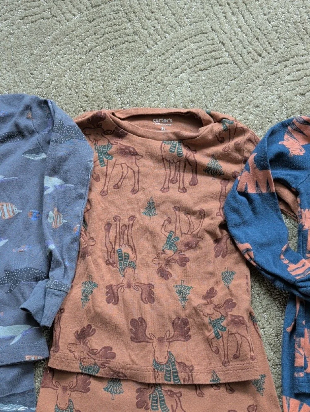 Carter's Kids Pajama Joggers Set - Blue, Peach & Light Teal